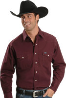Wrangler Cowboy Cut Solid Twill Shirt  